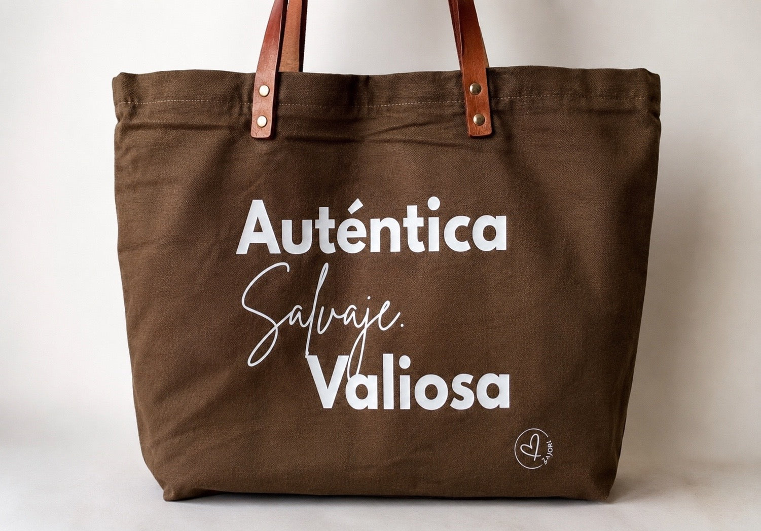 Tote Bag Café “Auténtica, Salvaje, Valiosa”